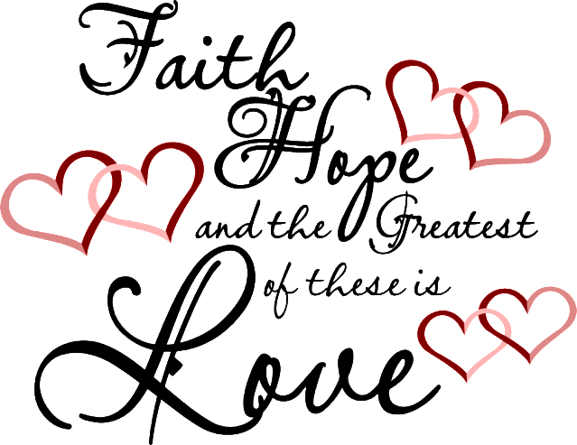 Hope Transparent Faith - Faith Hope And Love Clipart (639x493), Png Download