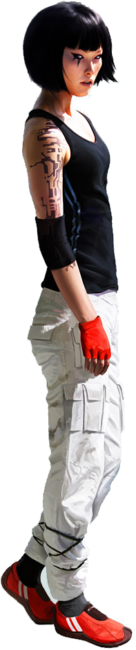A Faith - Mirror's Edge Faith (308x977), Png Download