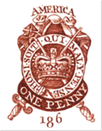 One Penny Stamps - Stamp Act 1765 (420x517), Png Download