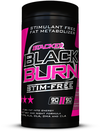 Black Burn Stim-free - Stacker Black Burn Stim-free 90 Kaps (495x495), Png Download