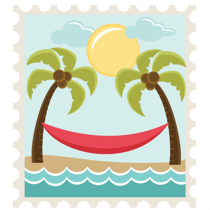 Beach Scene Stamp Svg Files For Scrapbooking Palm Tree - Miss Kate Cuttables Travelling (432x432), Png Download
