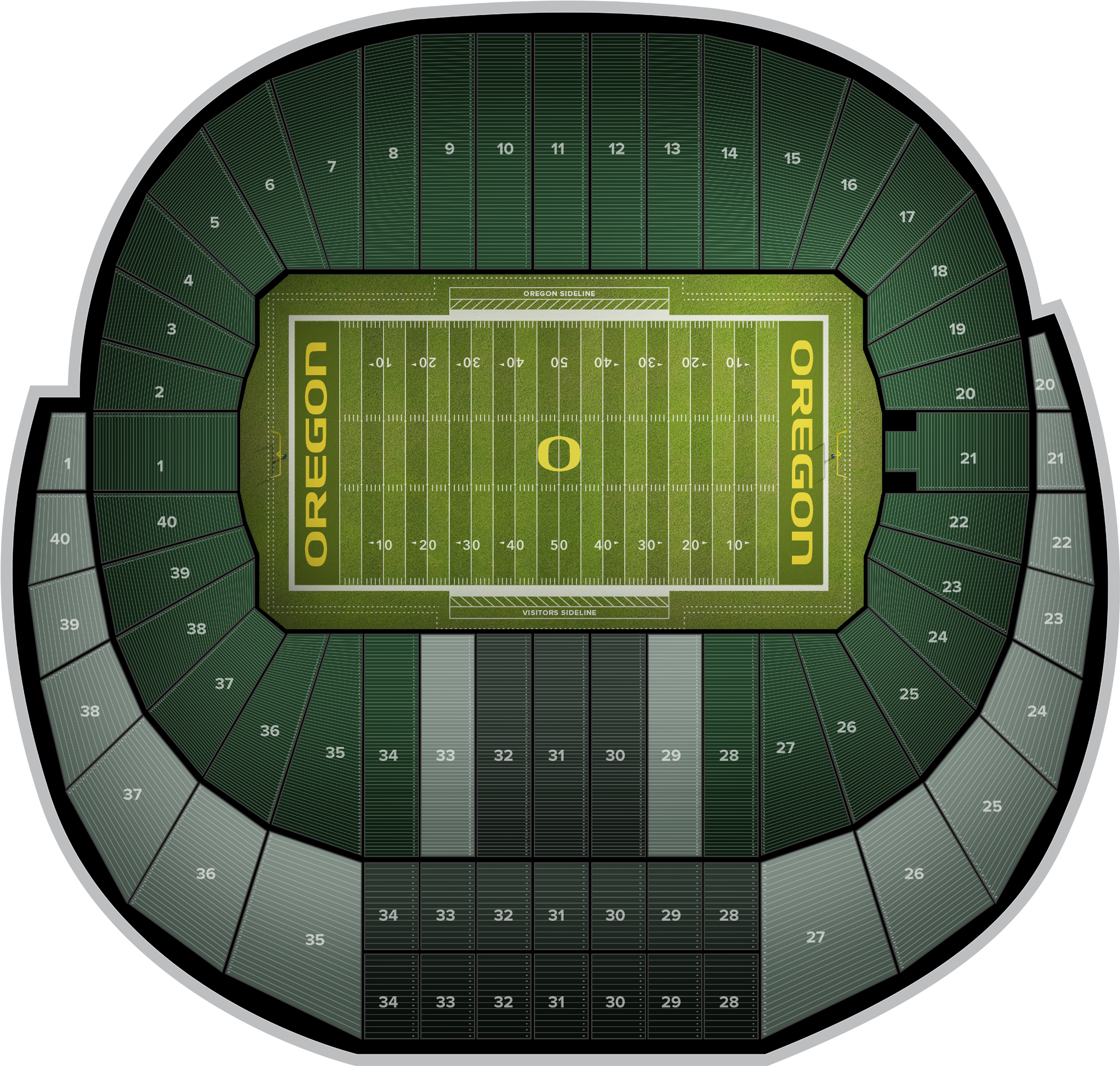 Portland State Football At Oregon Football At Autzen - Oregon (2560x1936), Png Download