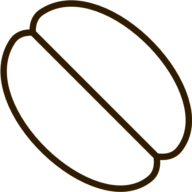 Clipart Black And White Panda Free - Coffee Bean In Illustrator (999x999), Png Download