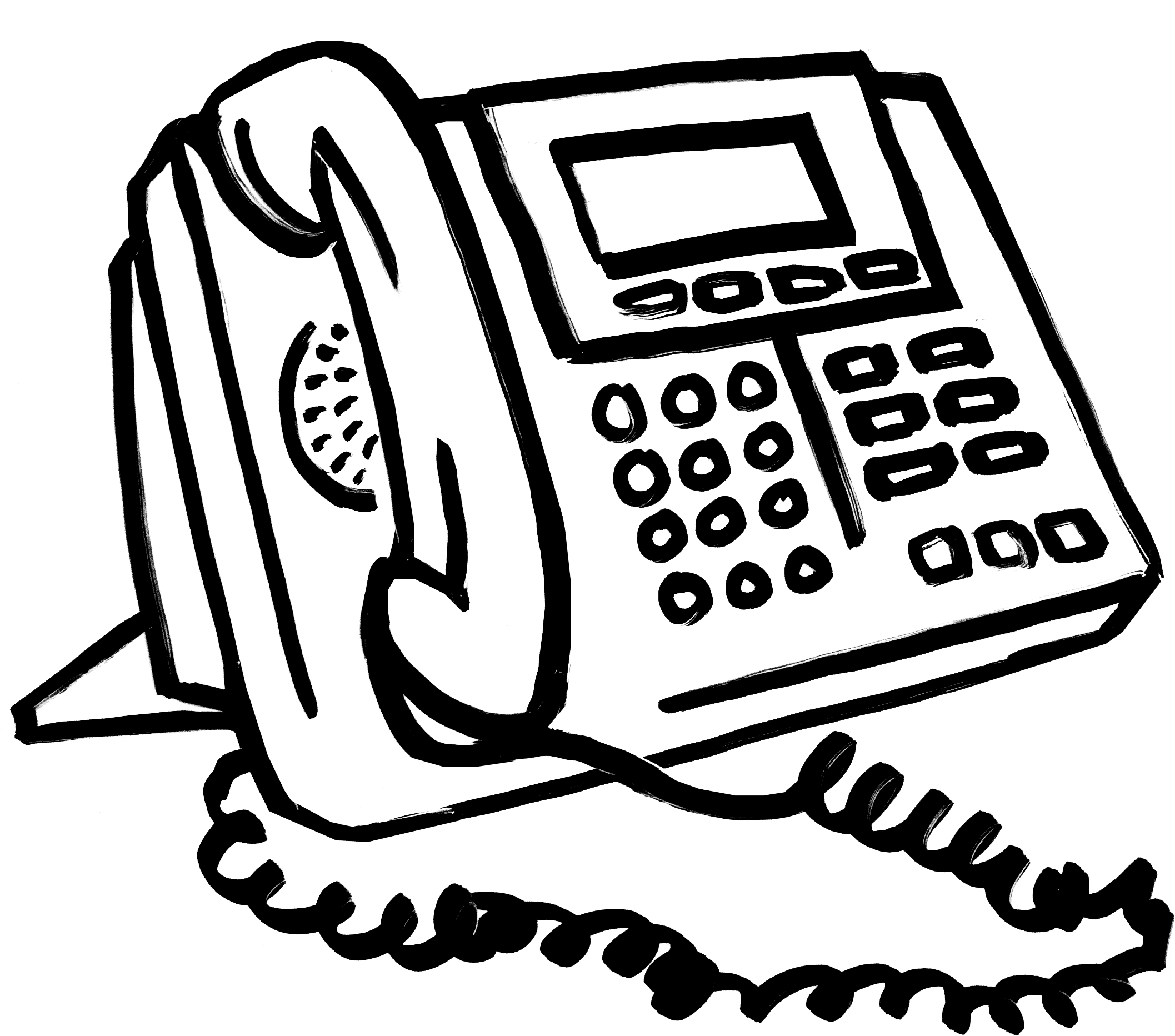 Office Phone Animation Pricing Quote Contact - Telephone (2376x1890), Png Download