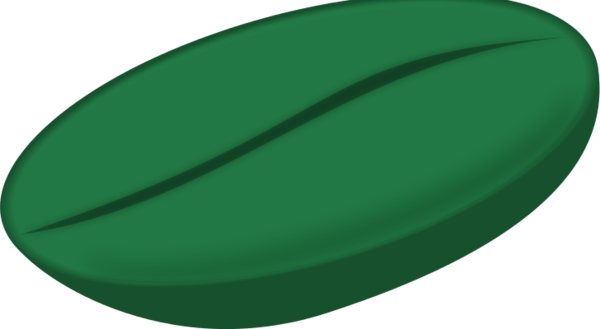 Coffee Bean Vector Clip Art - Green Coffee Beans Vector (600x329), Png Download