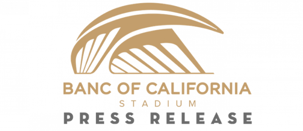 Banc Of California Stadium Press Release 2018 Img - Banc Of California Stadium Logo (1064x460), Png Download