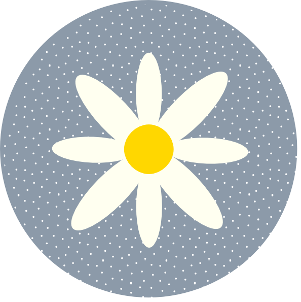 How To Set Use Daisy Polka Dot Circle Blue Svg Vector (594x595), Png Download