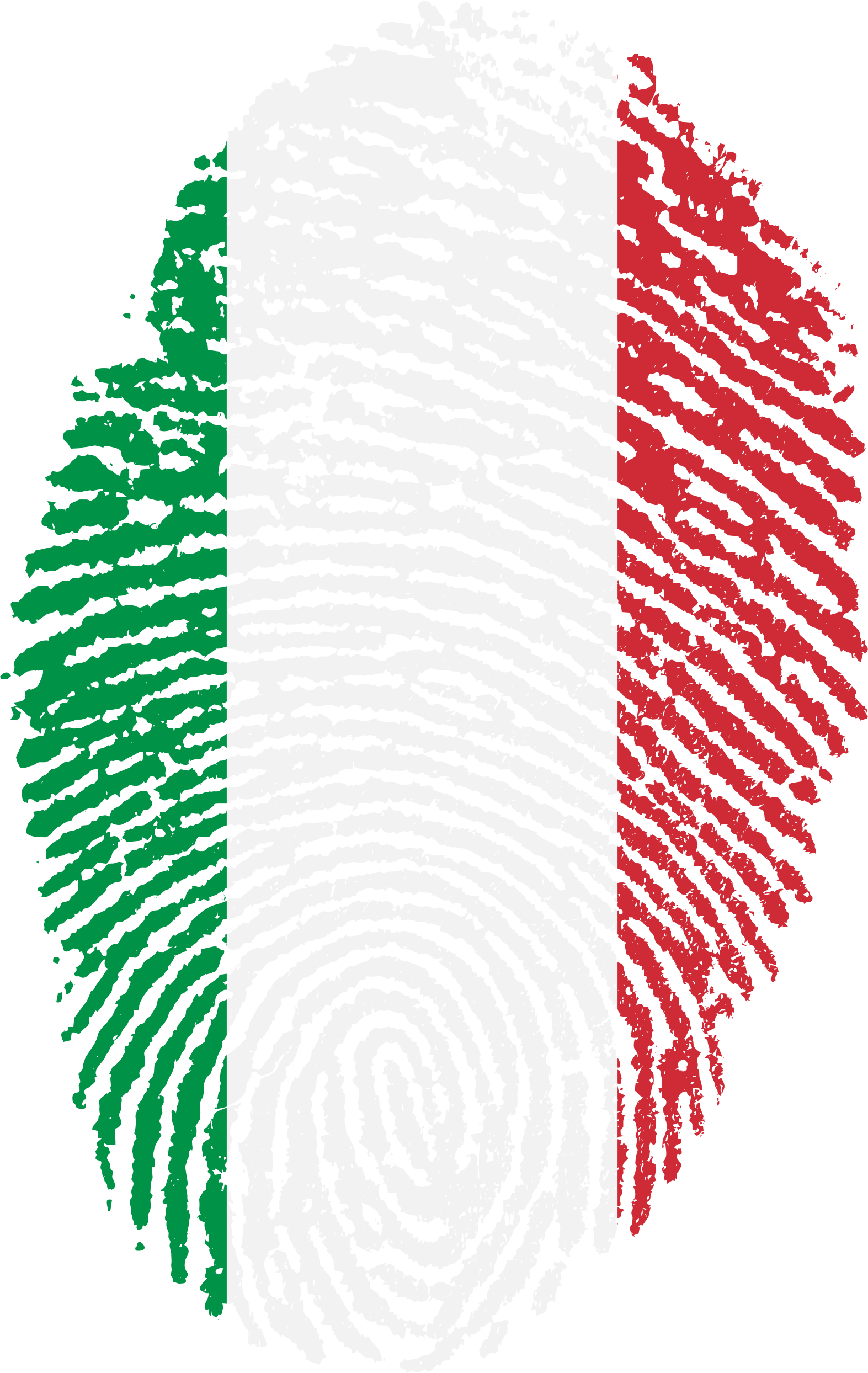 Italy Flag Fingerprint Country 653003 - Trinidad Fingerprint (1573x2488), Png Download