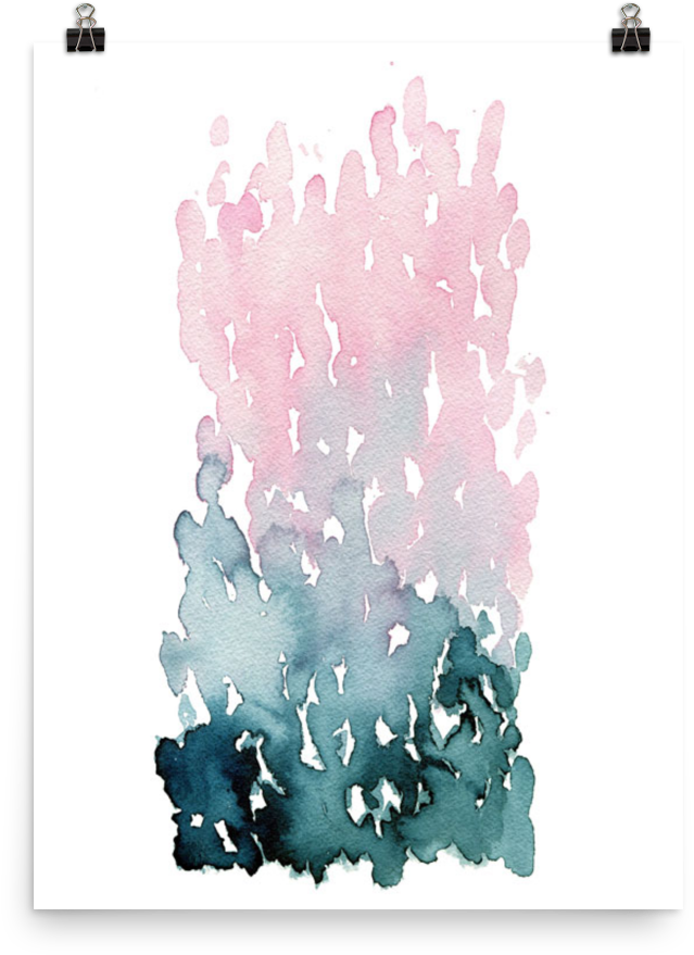 Rise Poster - Watercolor Painting (1000x1000), Png Download