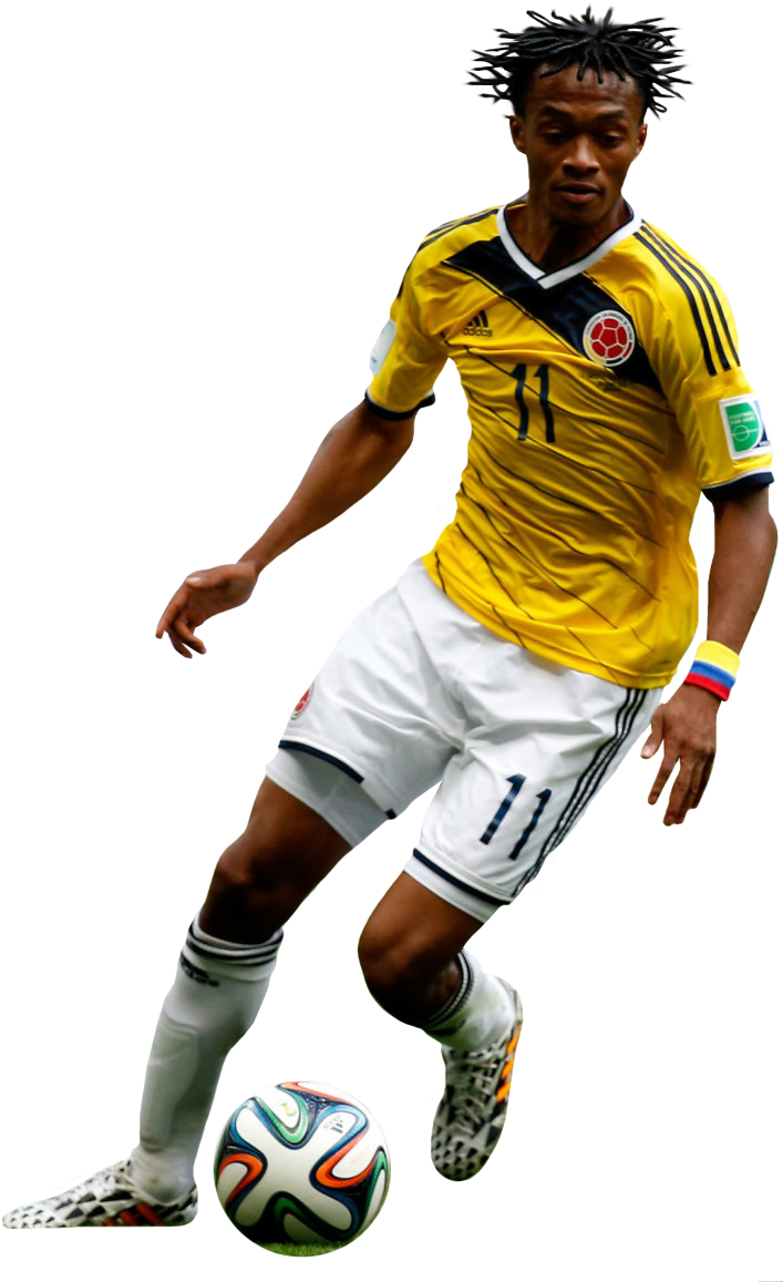 Three Of Colombia's World Cup Squad Have Ended Up In - Football Photo - Juan Guillermo Cuadrado Colombia 2014 (713x1156), Png Download