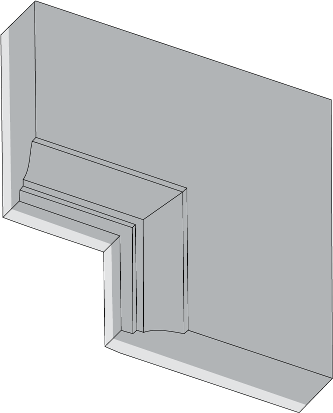 Linwood Picture Frame Corner For Large Trim - Picture Frame (1000x1000), Png Download