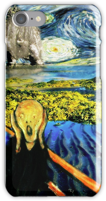 Image The Scream Art Horror Transprent Png Free - Edvard Meets Vincent Iphone 6 Slim Case (500x667), Png Download