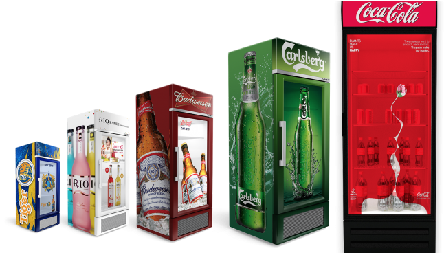 Fridge Coolers Astii Display - Refrigerator Lcd Screen Transparent (653x367), Png Download