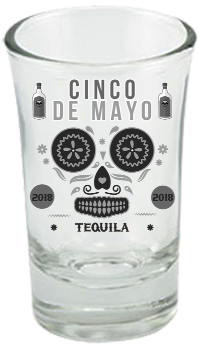 Cinco De Mayo Tequila Shot Glasses - Tequila Shot Glass (700x700), Png Download