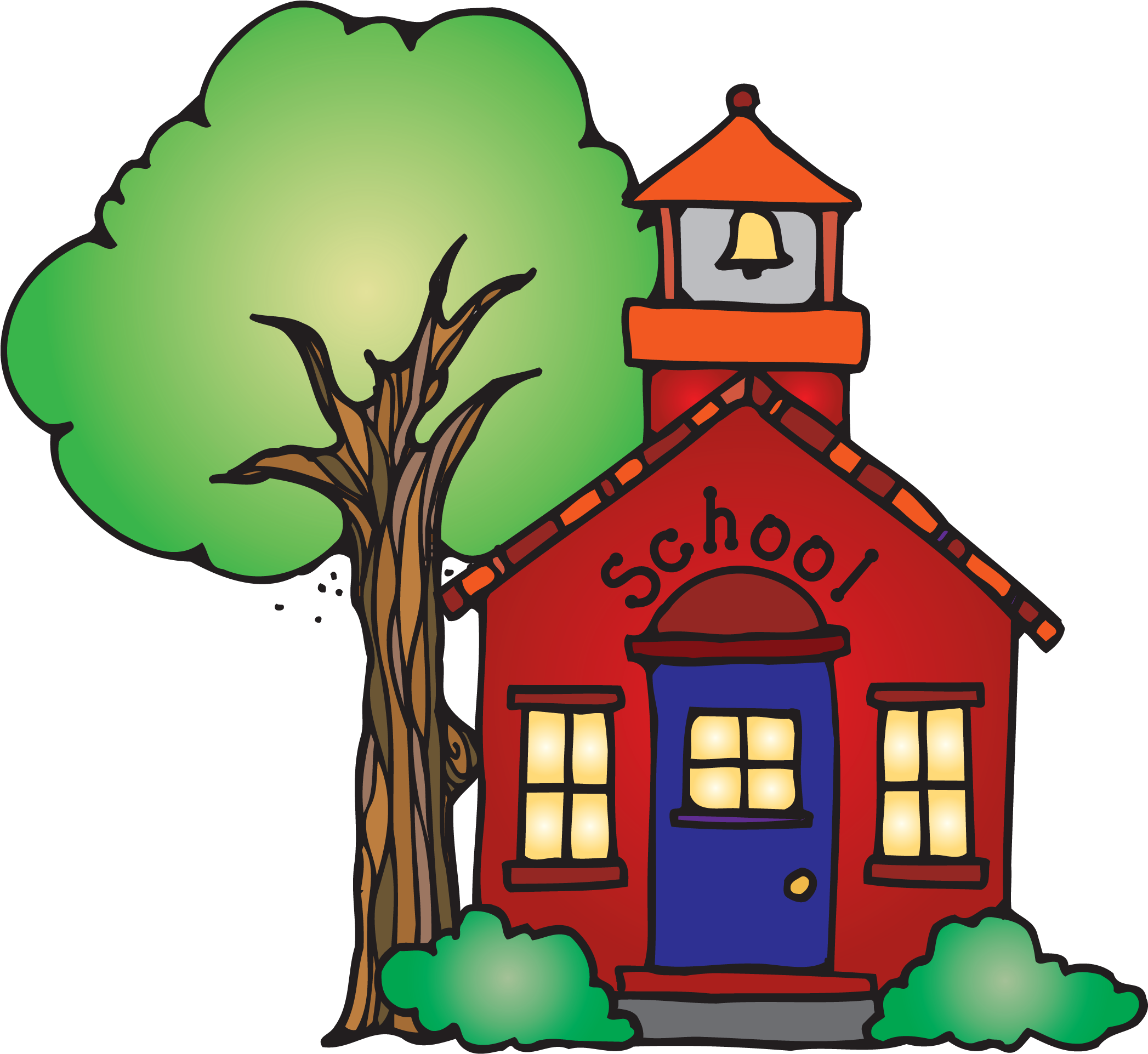 Elementary School Clipart No Background Collection - Schoolhouse Clipart (2098x1940), Png Download