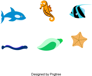 Simple Hand Painted Cartoon Fish Material, Cartoon, - Color (360x360), Png Download