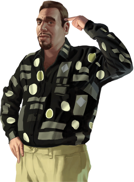 Roman Bellic Based On - Gta 4 Roman Png (531x722), Png Download