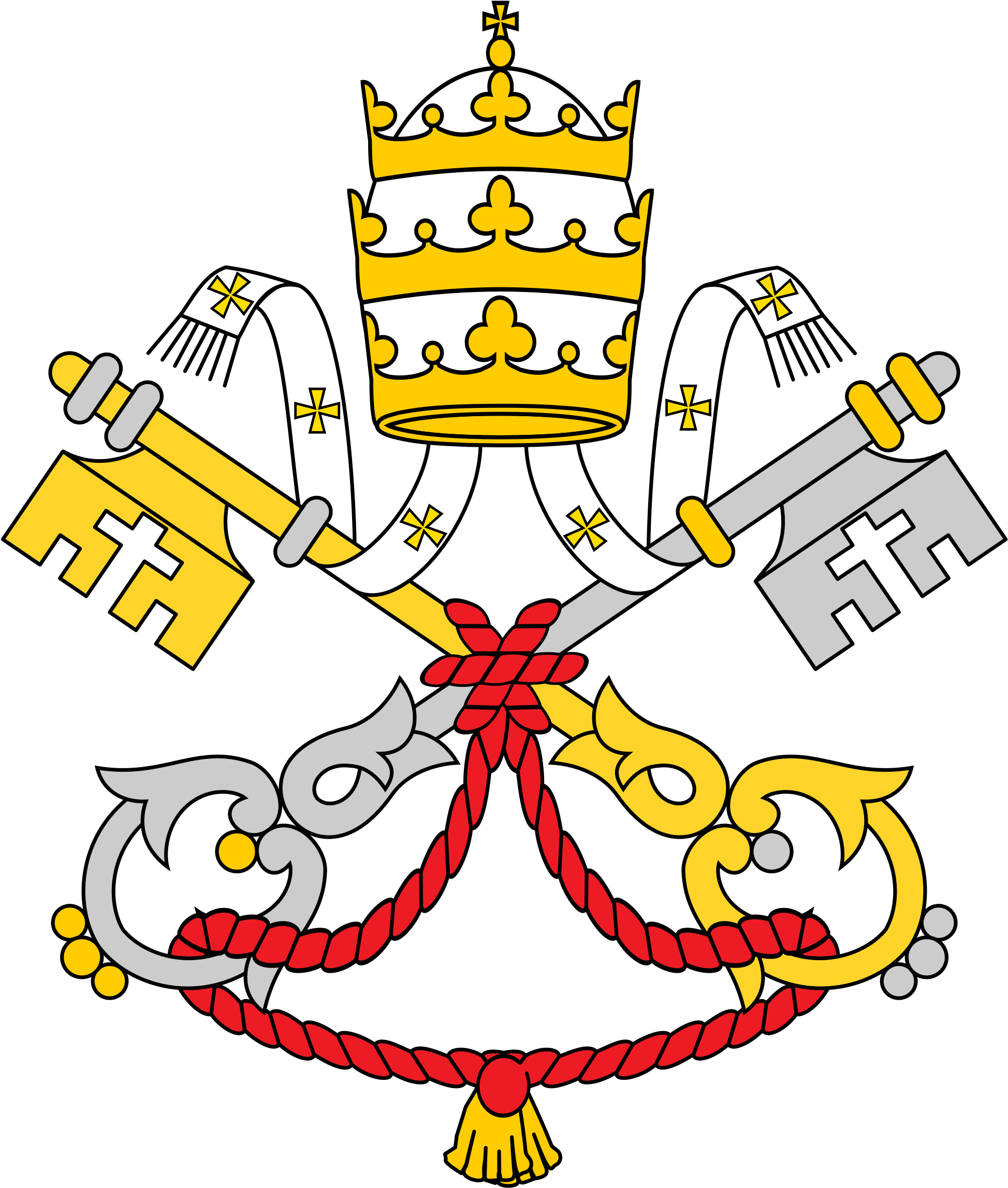 The Roman Orthodox Church Crest - Coats Of Arms Of The Holy See (2000x2439), Png Download