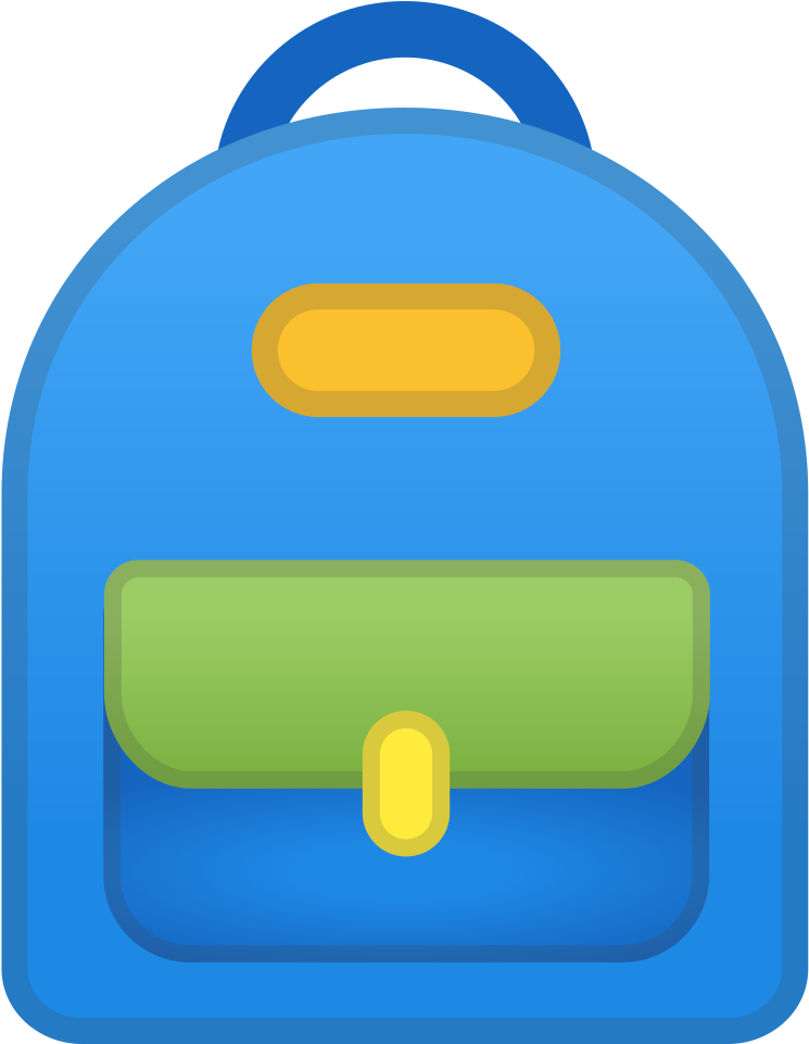 Download Svg Download Png - Backpack Emoji Png (1024x1024), Png Download