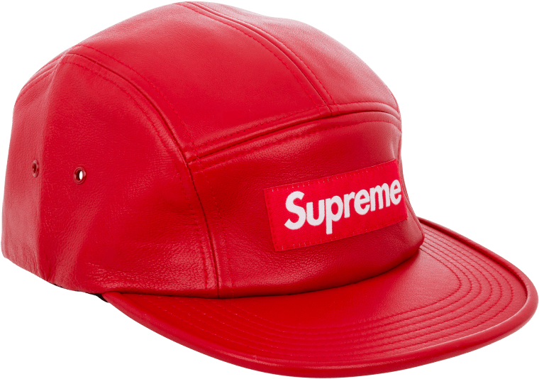 Supreme Leather Camp Cap - Baseball Cap (1000x1000), Png Download