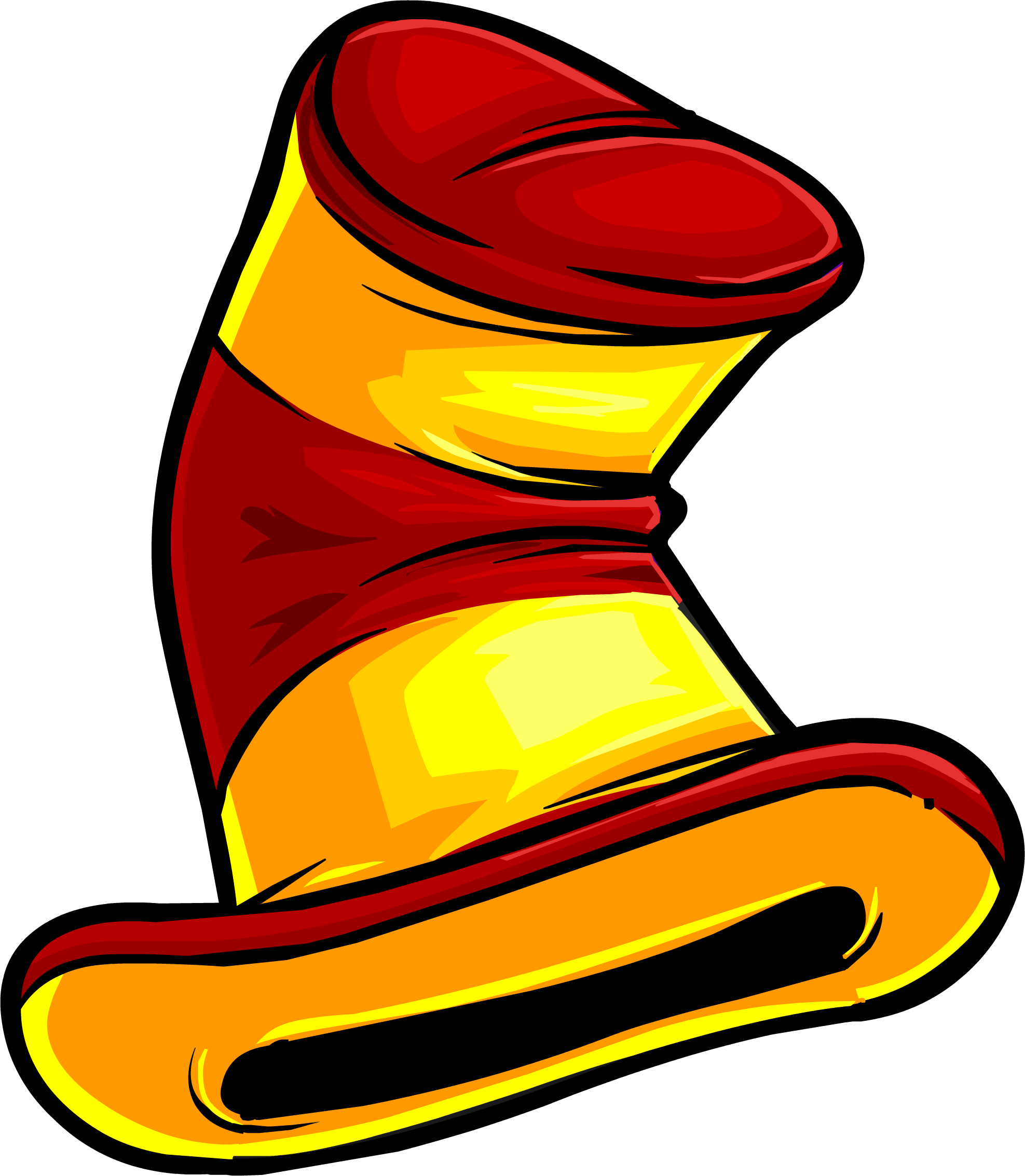 Red And Yellow Stripey Hat - Funny Hat Png (1975x2266), Png Download