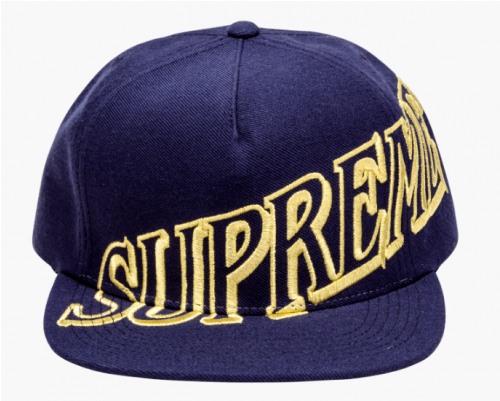In Stock Supreme Slant Snapback Hat - Supreme Overlap 5 Panel One Size Red Su0033 (500x500), Png Download