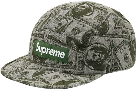 Report Abuse - Supreme 100 Dollar Camp Cap (449x302), Png Download