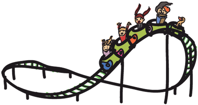 Village Fair - Rollercoaster Vector (710x374), Png Download