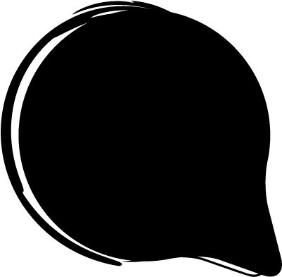 Chat Sketched Social Symbol Of A Circular Black Speech - Black Bubble Speech Png (400x400), Png Download
