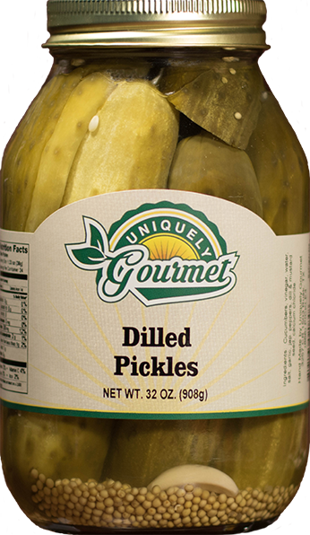 #10015 Dilled Pickles - Uniquely Gourmet Six Shooter Fire Roasted Salsa (346x596), Png Download