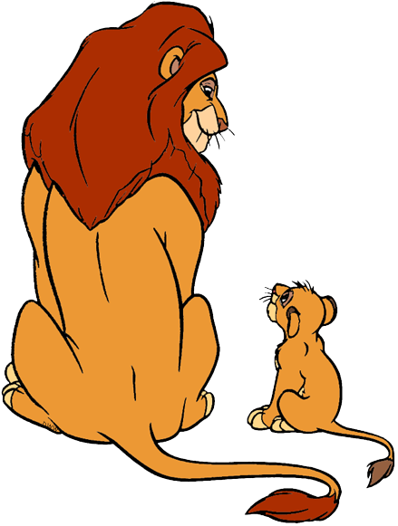 Rafiki Mufasa, Simba - Simba And Mufasa Png (439x581), Png Download