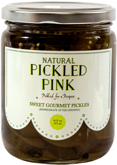 Pickled Pink Sweet Gourmet Pickles Click To Enlarge - Pickled Pink Okra, Smokin' - 16 Fl Oz (500x500), Png Download