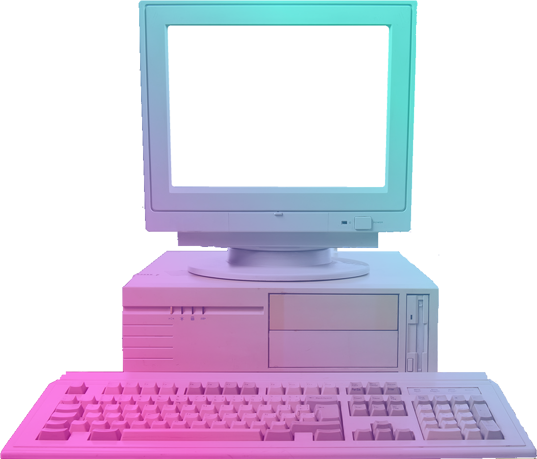 Computer Pc Computadora Degradado Pink Blue Rosa Azul - Aesthetic Computer (468x402), Png Download
