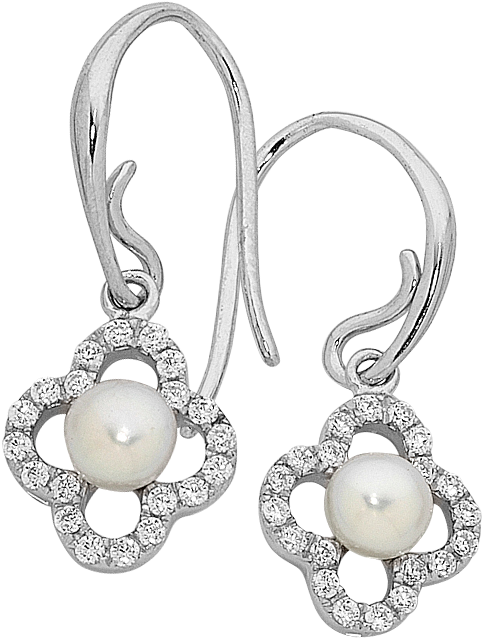 Pearl Earrings - Earring (606x774), Png Download