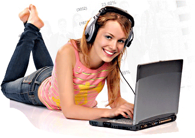 Chica-computadora - Girls With Laptops (413x368), Png Download