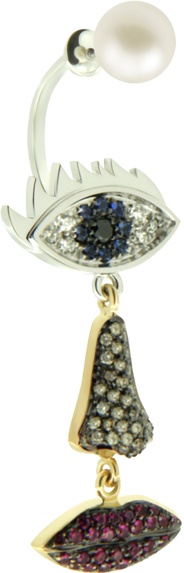 Polifemo Piercing Earring - Earring (1500x1000), Png Download