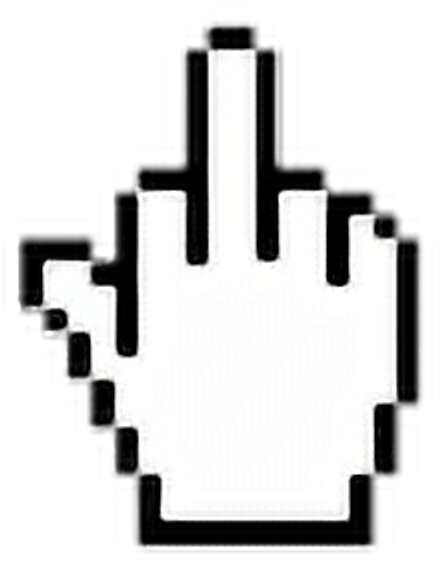 Click Mouse Pc Computer Computadora Laptop - Transparent Middle Finger Gif (1024x1024), Png Download