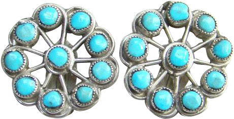 Banner Vintage Sterling Silver Satellite - Earrings (460x460), Png Download