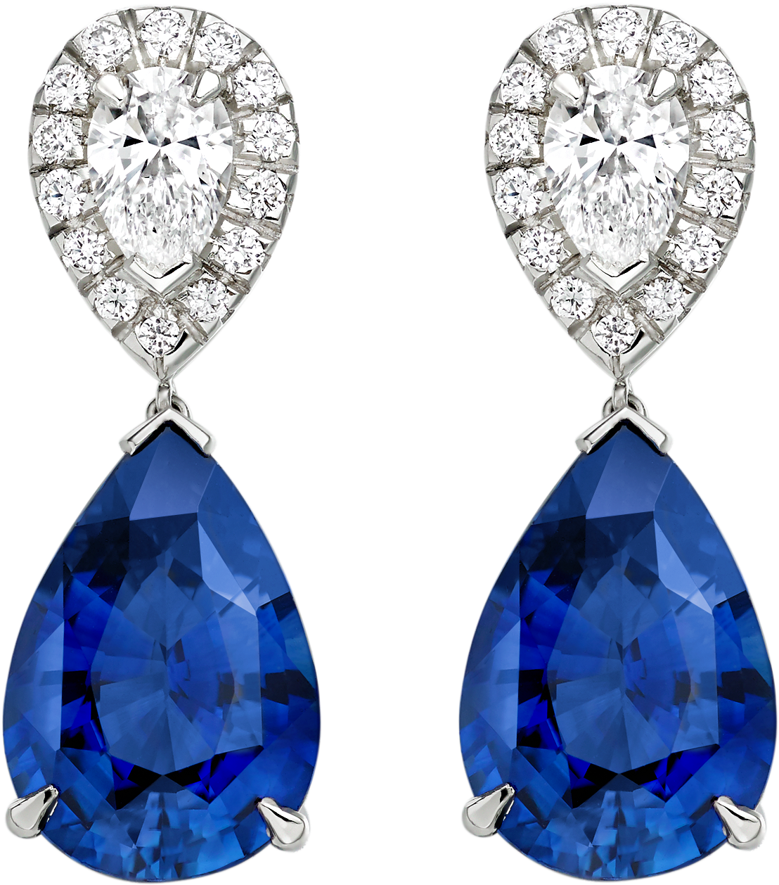 Blue Sapphire Earring Png (2240x2240), Png Download