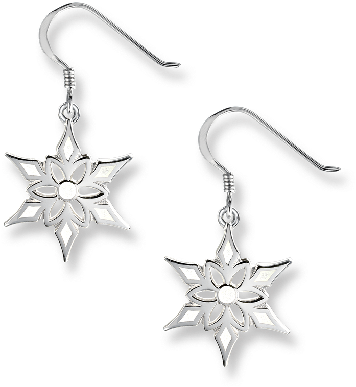 Nicole Barr Designs Sterling Silver Snowflake Earrings - Nicole Barr Butterfly Earrings Turquoise (800x800), Png Download