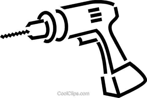 Cordless Drill Royalty Free Vector Clip Art Illustration - Cordless Drill Clip Art (480x320), Png Download