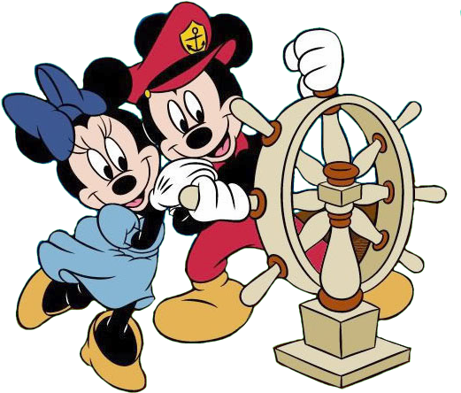 Anchor Clipart Mickey - Mickey Mouse And Minnie Mouse (529x468), Png Download