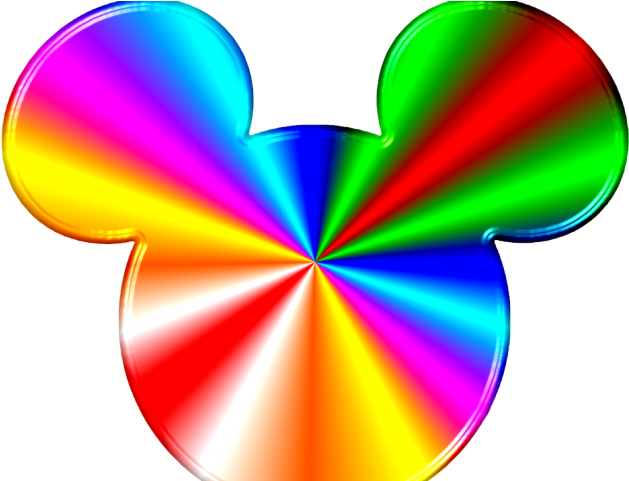 Rainbow Clipart Mickey Mouse - Mickey Mouse Head Rainbow (640x480), Png Download