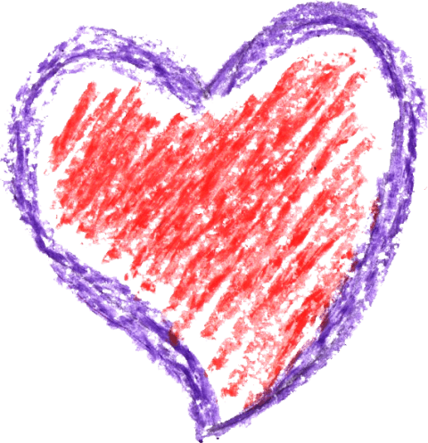 Free Png Heart Drawing Png Images Transparent - Crayon Drawing Transparent Background (480x497), Png Download