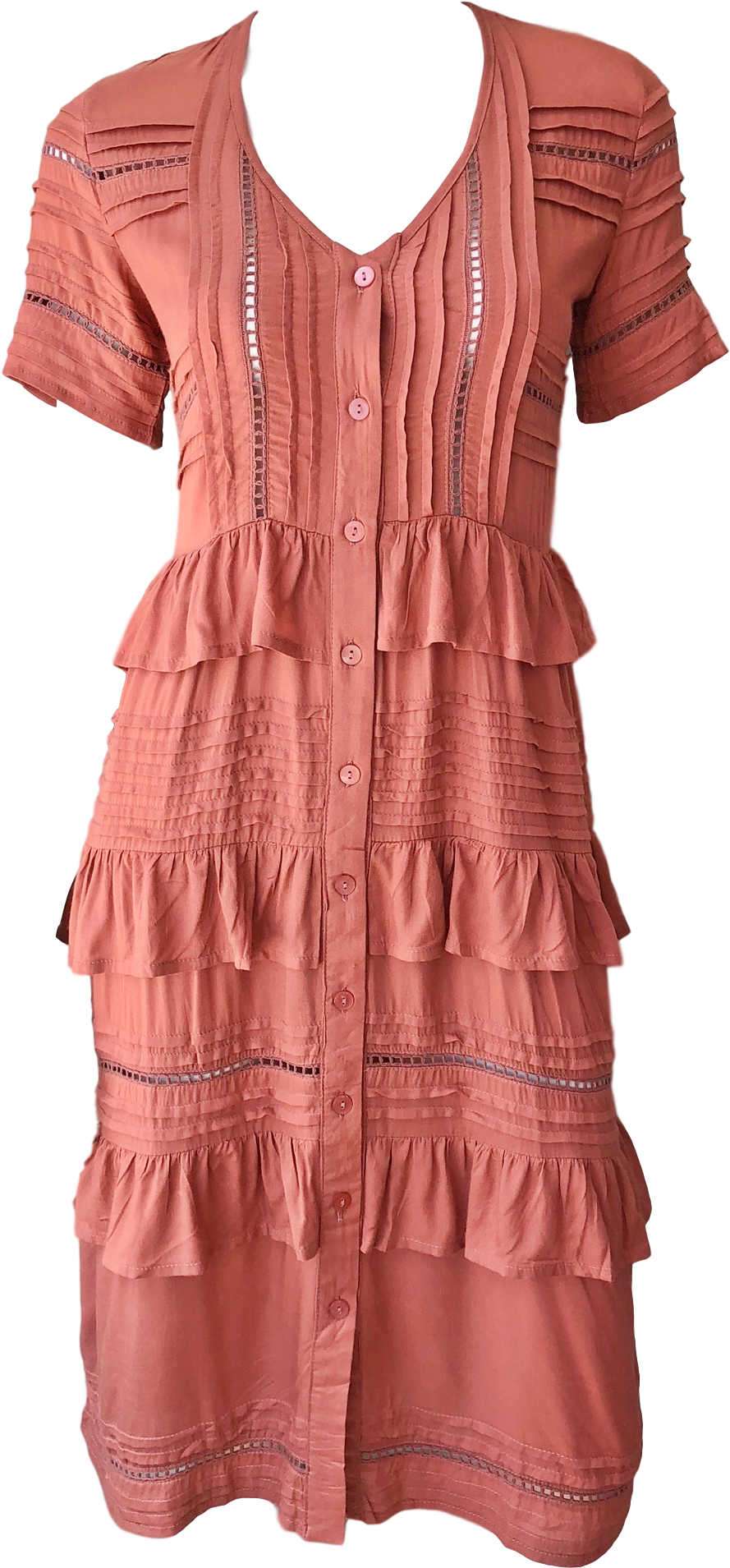 Cinta Ruffle Dress - Dress (1499x2000), Png Download