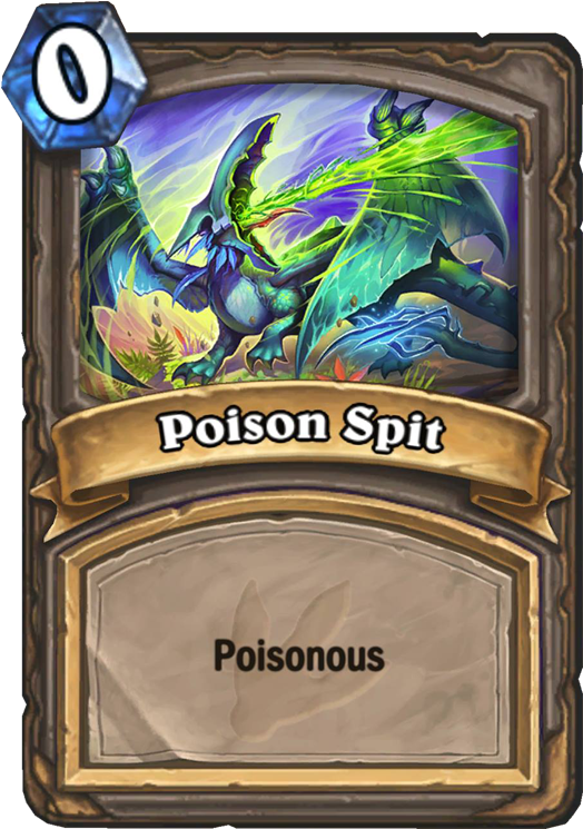 Poison Spit Card - Hearthstone Beneath The Grounds (567x811), Png Download