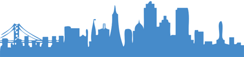 Boston Skyline - San Francisco Skyline Silhouette Png (800x187), Png Download