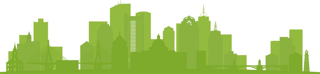 Boston Skyline - Boston (1123x261), Png Download