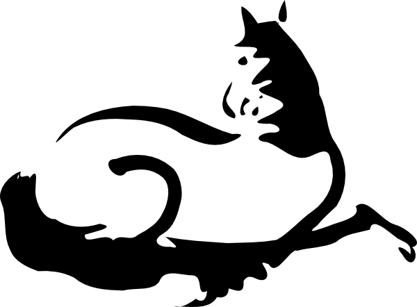 Running Horse Silhouette Svg Clip Arts 600 X 442 Px (600x442), Png Download