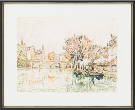 The Pont Neuf, Paris - Paul Signac Canvas Wall Art - The Pont Neuf, Paris (550x550), Png Download
